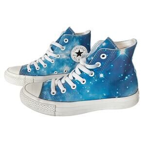 Converse Chuck Taylor All Star High Top Galaxy Print “MiYear” Star Sneakers 4.5W